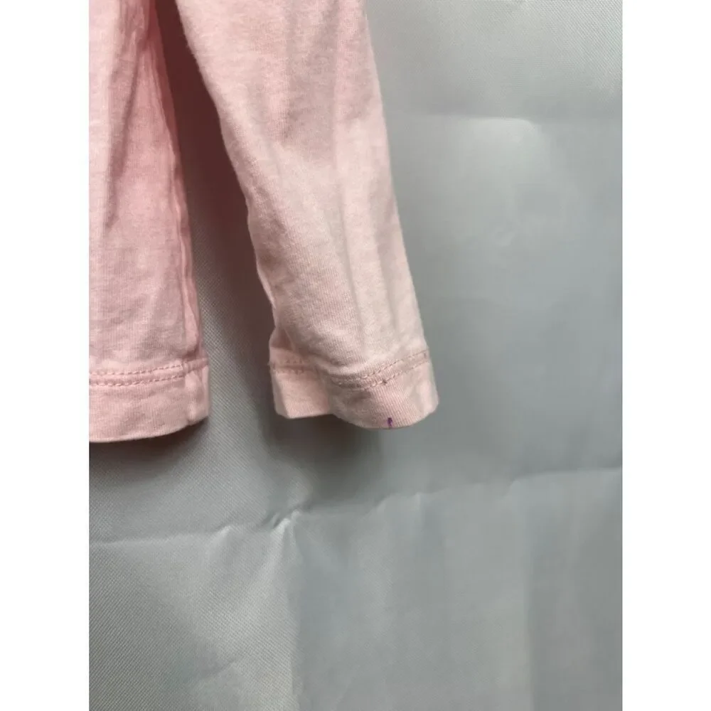 Crewcuts pink long sleeve tee with rainbow sequin heart size 6-7